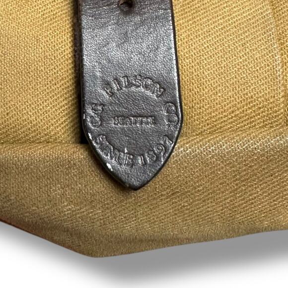 Vintage 90s Filson Small Field Bag 230 Canvas USA Made Tan Leather Crossbody - Picture 10 of 12